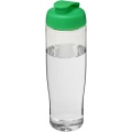 H2O Active® Tempo 700 ml flip kansi urheilujuomapullo, Läpinäkyvä / vihreä