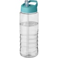 H2O Active® Treble 750 ml -urheilujuomapullo kaatonokkakannella, Läpinäkyvä / Aqua sininen