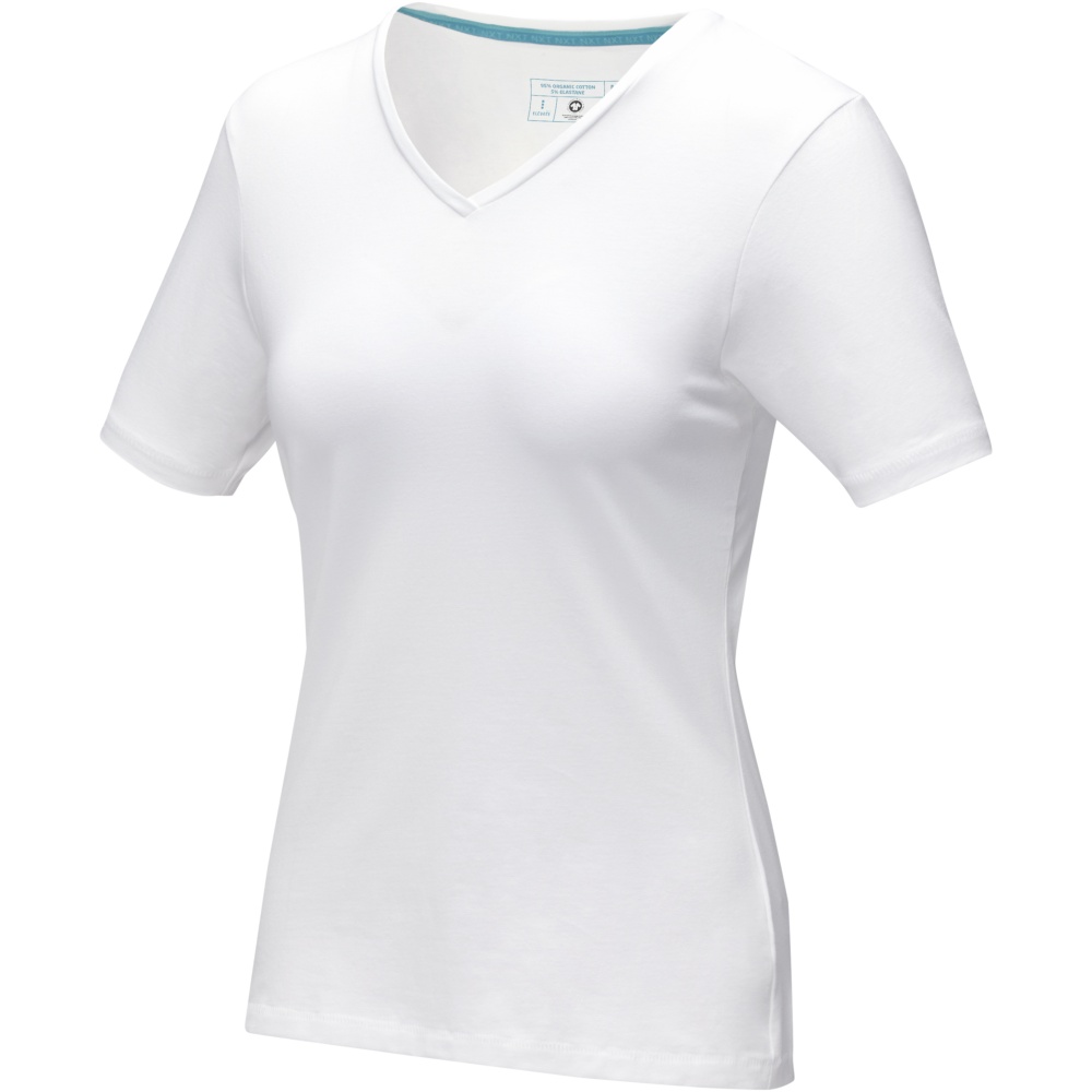 Logo trade liikelahja mainoslahja tuotekuva: Kawartha short sleeve women's organic V-neck t-shirt