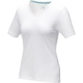 Kawartha short sleeve women's organic V-neck t-shirt, Valkoinen