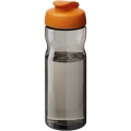 H2O Active® Eco Base 650 ml -urheilujuomapullo läppäkannella, Puuhiili / appelsiini