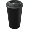 Americano® Eco -kahvimuki kierrätetystä materiaalista, 350 ml, Tasainen musta/harmaa