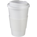 Americano® 350 ml muki, läikyttämätön kansi, grippi , Valkoinen