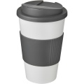 Americano® 350 ml muki, läikyttämätön kansi, grippi , Valkoinen/harmaa