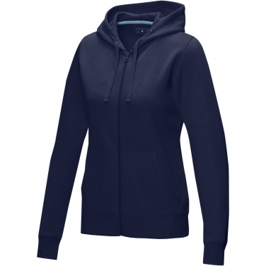 Logotrade mainoslahja tuotekuva: Ruby women’s organic recycled full zip hoodie