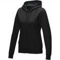 Ruby women’s organic recycled full zip hoodie, Tasainen musta