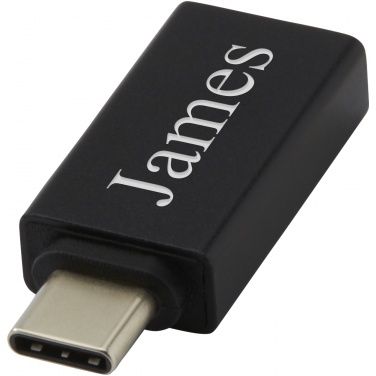 Logo trade mainoslahja kuva: ADAPT alumiininen USB-C-USB-A 3.0 -sovitin