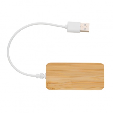 Logotrade mainostuote tuotekuva: Bambuinen USB tyypin C hub