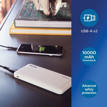 Logotrade mainostuote tuotekuva: Philips 10000mAh ohut varavirtalähde