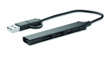 Logotrade mainoslahjat kuva: USB 4 portin keskitin 19 cm