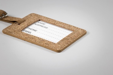 Logo trade mainoslahja ja liikelahja tuotekuva: Cork luggage tag