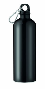 Logo trade mainoslahjat tuotekuva: Yksiseinäinen 750 ml alumiinipullo karabiinilla mukautettavalla painatuksella