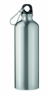Logo trade mainostuote kuva: Yksiseinäinen 750 ml alumiinipullo karabiinilla mukautettavalla painatuksella