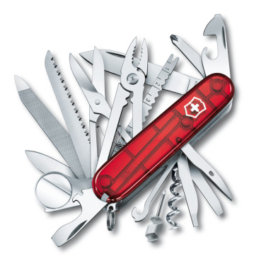 Logo trade mainoslahjat ja liikelahjat kuva: Taskuveitsi SwissChamp läpinäkyvä Victorinox