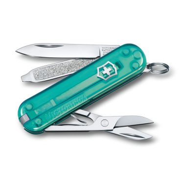 Logo trade liikelahja mainoslahja tuotekuva: Taskuveitsi Classic SD läpinäkyvä Victorinox