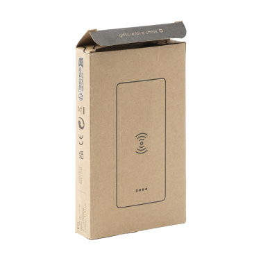 Logotrade mainoslahja tuotekuva: Bamboo 8000 Wireless Powerbank langaton laturi