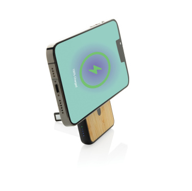 Logo trade liikelahja kuva: Zen RCS 5000 mah 5W magneettinen bambu virtalähde