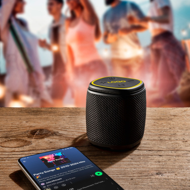 Logo trade mainoslahja ja liikelahja tuotekuva: Bluetooth-kaiutin HERMON Schwarzwolf