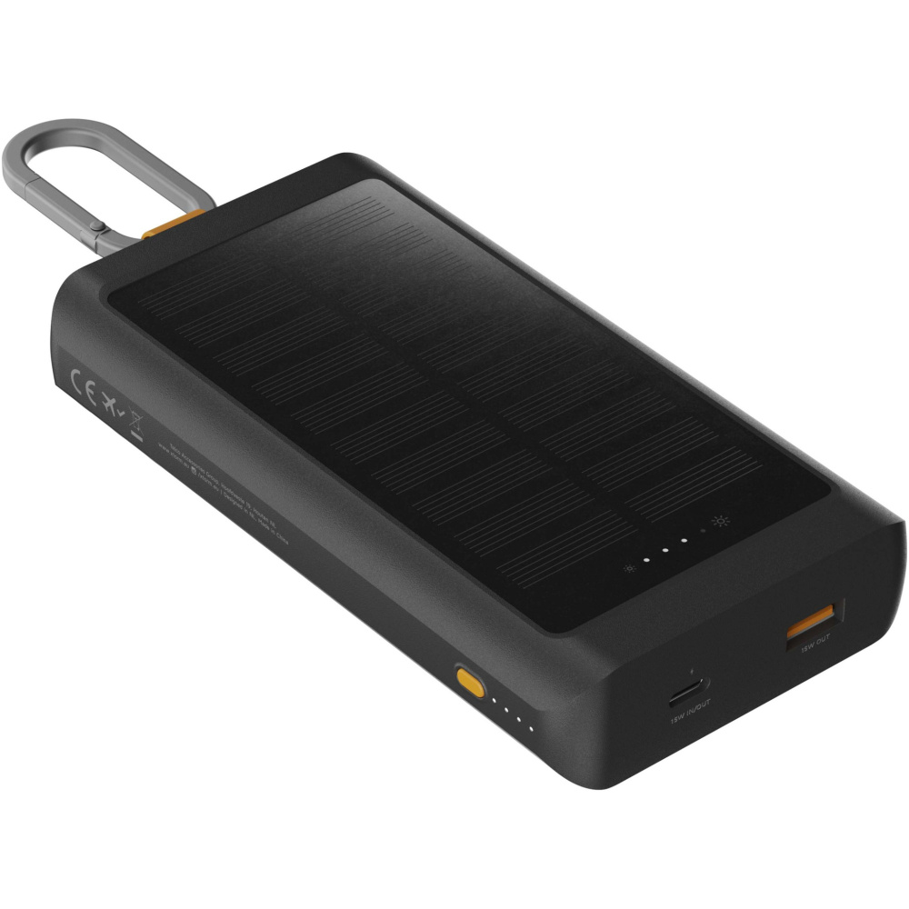 Logotrade liikelahja tuotekuva: Xtorm XG2S101 Go2 aurinkovaravirtalähde valolla, 10 000 mAh ja 15 W