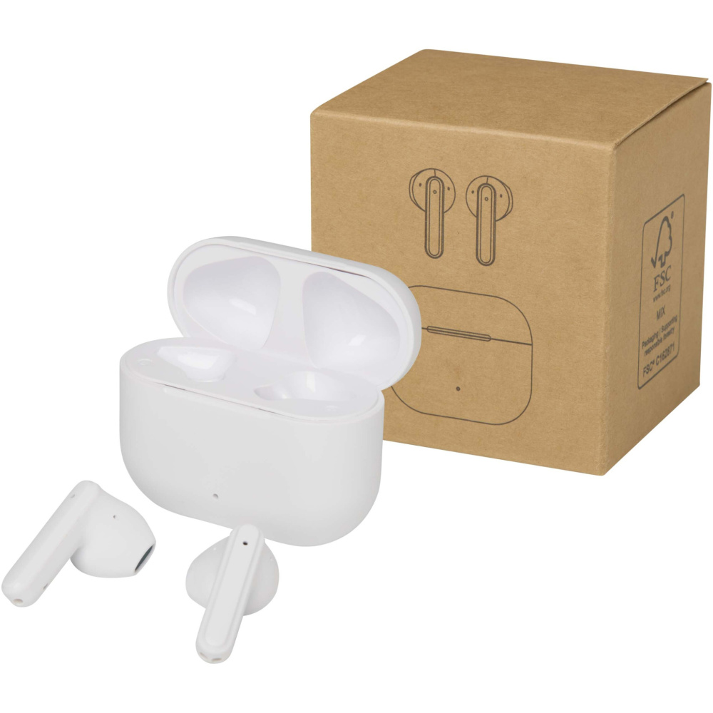 Logotrade mainoslahjat kuva: Altais kierrätysmuovista valmistetut True Wireless Bluetooth® -kuulokkeet