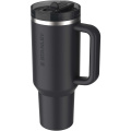 Stanley Quencher® ProTour 1180 ml kierrätetystä ruostumattomasta teräksestä valmistettu eristetty flip straw juomamuki , Musta