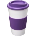 Americano® 350 ml izoliuotas stiklainis su rankena, Balta/violetinė