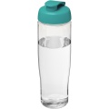 H2O Active® Tempo 700 ml sportinis buteliukas su atverčiamu dangteliu, Skaidrus / Aqua mėlynas