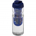 H2O Active® Base 650 ml sportinis buteliukas ir infuzinis dangtelis, Skaidrus/mėlynas