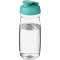 H2O Active® Pulse 600 ml sportinis buteliukas su atverčiamu dangteliu, Skaidrus / Aqua mėlynas