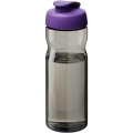 H2O Active® Eco Base 650 ml sportinis buteliukas su atverčiamu dangteliu, Medžio anglis / violetinė