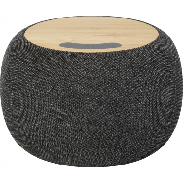 : Ecofiber bambuko/RPET Bluetooth® garsiakalbis ir belaidžio įkrovimo padėklas