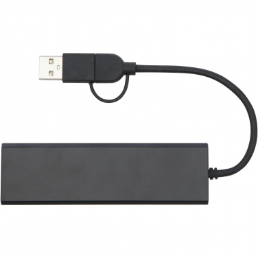 : Rise RCS perdirbto aliuminio USB 2.0 šakotuvas