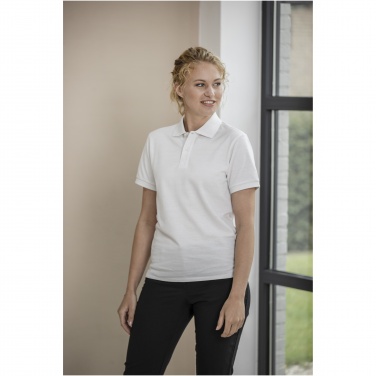 : Smaragdinis trumpomis rankovėmis unisex Aware™ perdirbtas polo