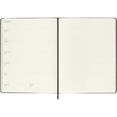 : Moleskine kieto viršelio 12 mėnesių XL savaitės planuotojas