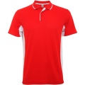 Montmelo unisex sportinis polo trumpomis rankovėmis, Raudona/Balta