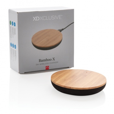 Logotrade reklaminiai produktai nuotrauka: Bamboo X 5W belaidis įkroviklis