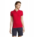 PEOPLE WOMEN POLO 210g, Raudona