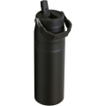Stanley IceFlow™ 2.0 700 ml vandens buteliukas su atlenkiamu šiaudeliu, Vientisa juoda