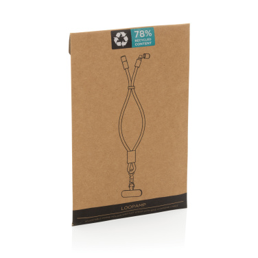 Logotrade firminės dovanos nuotrauka: „LoopAmp RCS RPET“ reguliuojamas telefono riešo dirželis, 60 W laidas