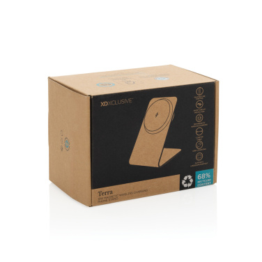 Logotrade dovana nuotrauka: Terra aliuminio 15 W magnetinis belaidis telefono įkrovimo stovas