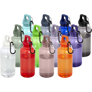 Logotrade dovana nuotrauka: Oregono 400 ml RCS sertifikuotas perdirbto plastiko vandens butelis su karabinu