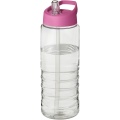 H2O Active® Treble 750 ml snīpi ar vāku sporta pudele, Caurspīdīgs / Rozā