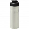 H2O Active® Eco Base 650 ml sporta pudele ar pārslēdzamu vāku, Ziloņkaula balts / vienkrāsains melns