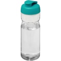 H2O Active® Base Tritan™ 650 ml sporta pudele ar pārslēdzamu vāku, Caurspīdīgs caurspīdīgs / Aqua blue