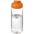 H2O Active® Octave Tritan™ 600 ml sporta pudele ar pārslēdzamu vāku, Caurspīdīgs caurspīdīgs / oranžs