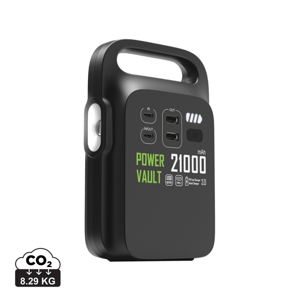 Logotrade biznesa dāvanas foto: Power Vault RCS rplastic 21000 mAh pārnēsājama spēkstacija