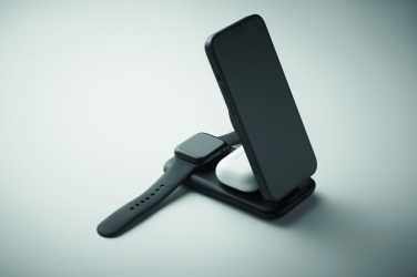 Logotrade biznesa dāvanas foto: 3 vienā bezvadu lādētājs 15 W