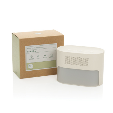 Logotrade logo dāvanas foto: LumaRise RCS pārstrādātas plastmasas modinātājpulkstenis ar baltu troksni