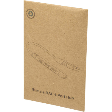 Logotrade dāvanas foto: Alkaid 4 portu pārstrādāta alumīnija USB-A un C tipa centrmezgls ar divām ieejām