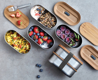 Logotrade Ideja dāvanas foto: Black+Blum nerūsējošā tērauda dubultā Bento kaste